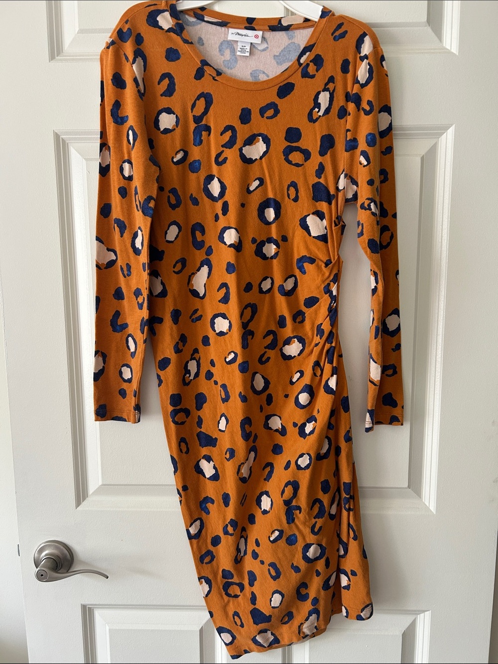 3.1 Phillip Lim for Target Rust Leopard-Print Long Sleeve Dress